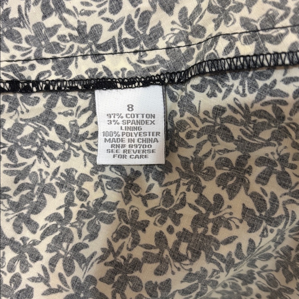Dress Barn Black and White Patterned Midi Dress with removable straps size 8 - Picture 11 of 11